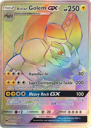 Alolan Golem GX (Secret) (CIN-) (Holofoil)