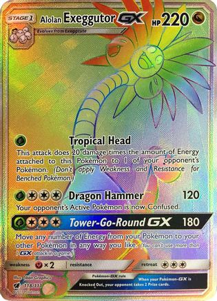 Alolan Exeggutor GX (Secret) (CIN-118) (Holofoil)