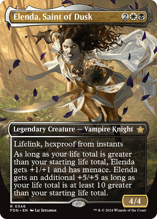 Elenda, Saint of Dusk (FDN-346) (Borderless) (Foil)