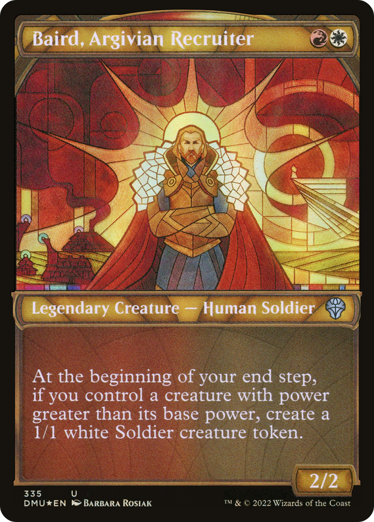 Baird, Argivian Recruiter (DMU-335) (Showcase) (Textured Foil)