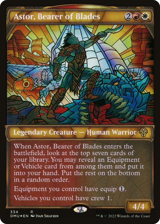 Astor, Bearer of Blades (DMU-334) (Showcase) (Textured Foil)