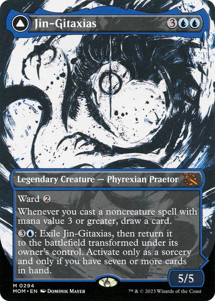 Jin-Gitaxias // The Great Synthesis (MOM-294) (Showcase) (Borderless) (Foil)