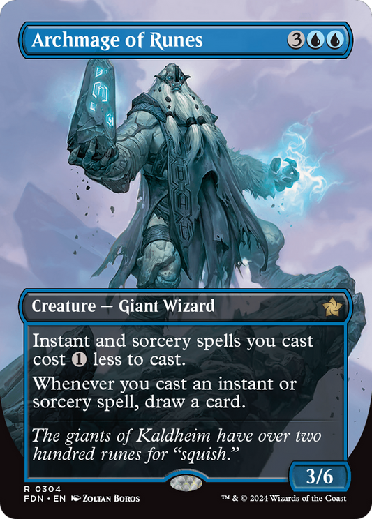 Archmage of Runes (FDN-304) (Borderless) (Foil)