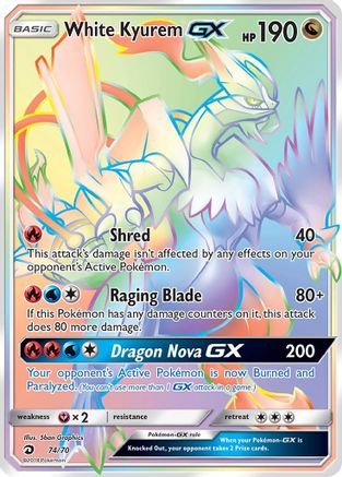 White Kyurem GX (Secret) (DRM-074) (Holofoil)