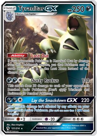Tyranitar GX (LOT-121) (Holofoil)