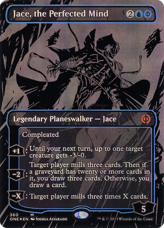 Jace, the Perfected Mind (ONE-360) (Borderless) (Raised Foil)