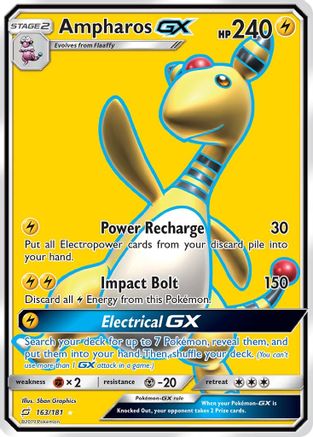 Ampharos GX (Full Art) (TEU-163) (Holofoil)