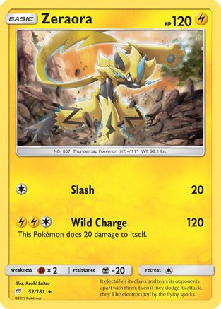 Zeraora (TEU-052) (Reverse Holofoil)