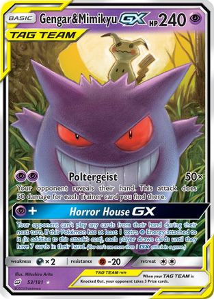 Gengar & Mimikyu GX (TEU-053) (Holofoil)