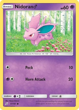 Nidoran M (TEU-057) (Reverse Holofoil)