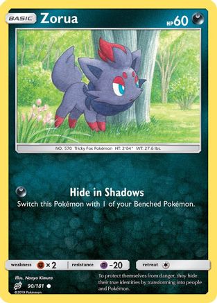 Zorua (TEU-090) (Reverse Holofoil)