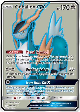 Cobalion GX (Full Art) (TEU-168) (Holofoil)