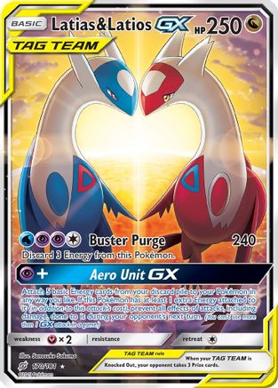 Latias & Latios GX (Alternate Full Art) (TEU-170) (Holofoil)