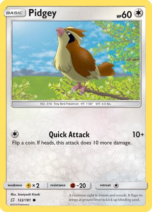 Pidgey (122) (TEU-122) (Reverse Holofoil)