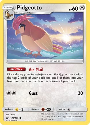 Pidgeotto (TEU-123) (Reverse Holofoil)