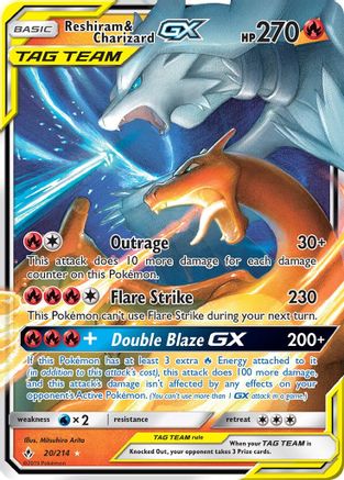 Reshiram & Charizard GX (UNB-020) (Holofoil)