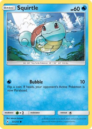 Squirtle (UNB-033) (Reverse Holofoil)