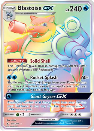 Blastoise GX (Secret) (UNB-) (Holofoil)