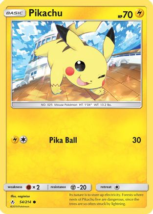 Pikachu (UNB-054) (Reverse Holofoil)
