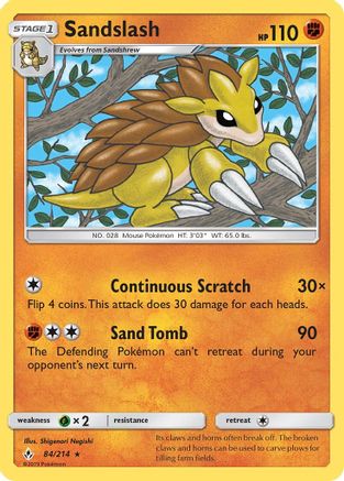 Sandslash (UNB-) (Reverse Holofoil)