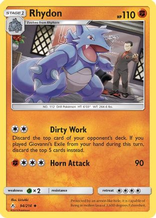 Rhydon (UNB-094) (Reverse Holofoil)