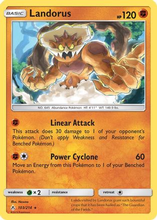 Landorus (UNB-103) (Reverse Holofoil)