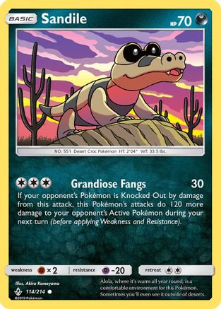 Sandile (114) (UNB-) (Reverse Holofoil)