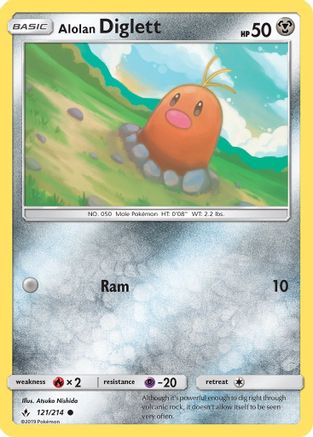 Alolan Diglett (UNB-121) (Reverse Holofoil)