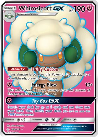 Whimsicott GX (Full Art) (UNB-206) (Holofoil)