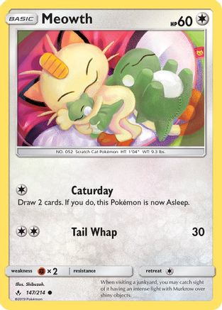 Meowth (UNB-147) (Reverse Holofoil)