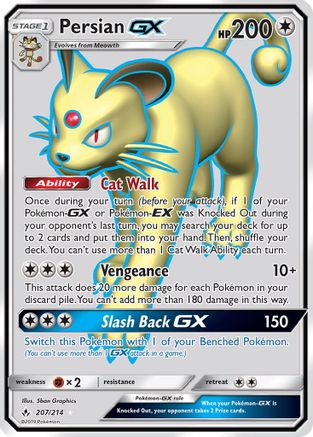 Persian GX (Full Art) (UNB-207) (Holofoil)