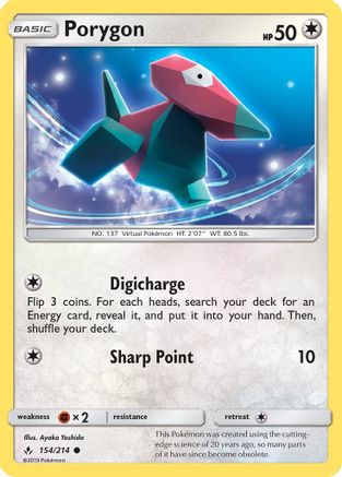 Porygon (154) (UNB-154) (Reverse Holofoil)