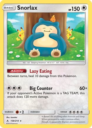Snorlax (UNB-158) (Holofoil)