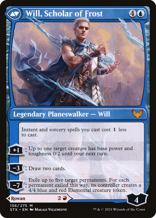 Rowan, Scholar of Sparks // Will, Scholar of Frost (STX-156) (Foil)