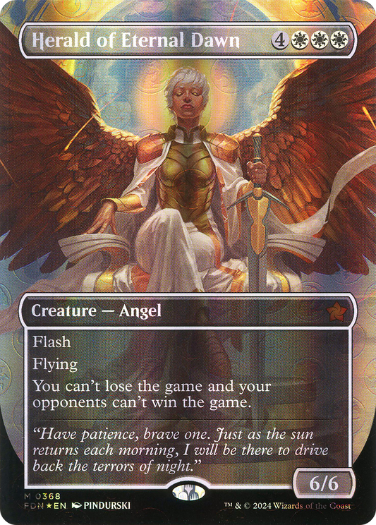 Herald of Eternal Dawn (FDN-368) (Borderless) (Mana Foil)