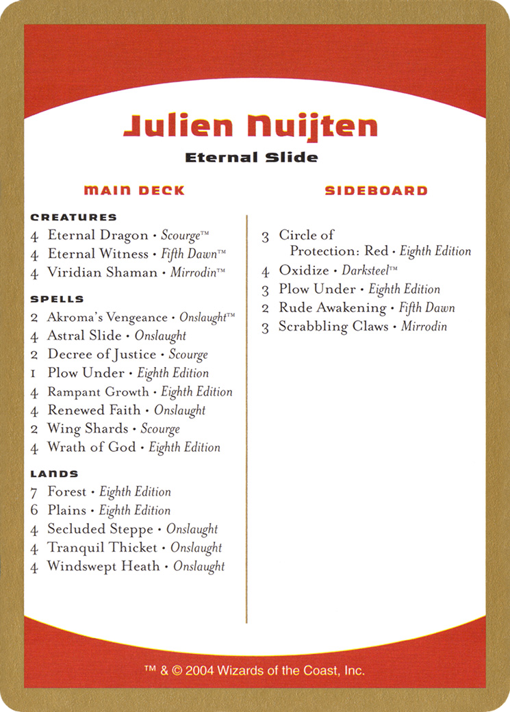 Julien Nuijten Decklist Token (WC04-JN0B)