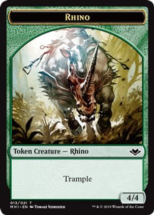 Rhino // Spirit Double-Sided Token (MH1-13 // 15)