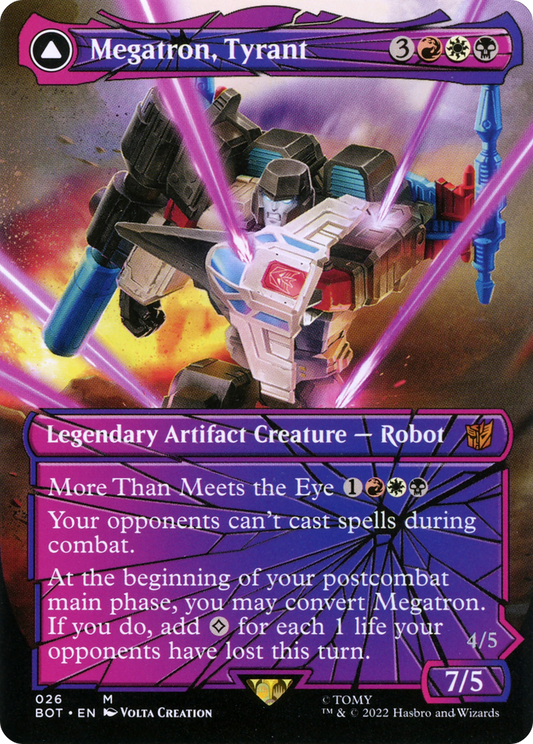 Megatron, Tyrant // Megatron, Destructive Force (BOT-026) (Shattered Glass) (Borderless)