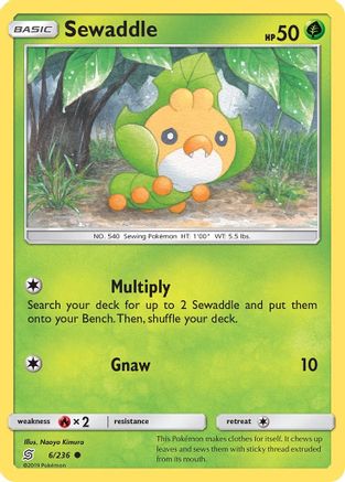 Sewaddle (6) (UNM-) (Reverse Holofoil)