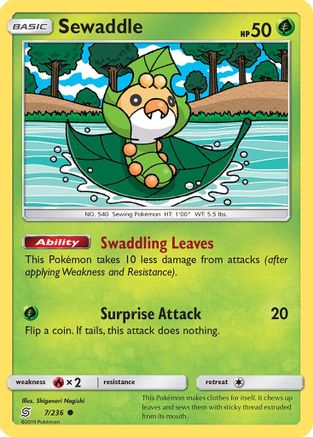 Sewaddle (7) (UNM-007) (Reverse Holofoil)