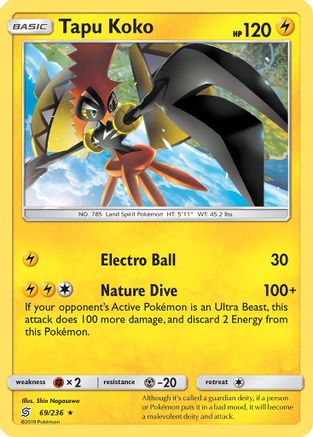 Tapu Koko (UNM-) (Reverse Holofoil)