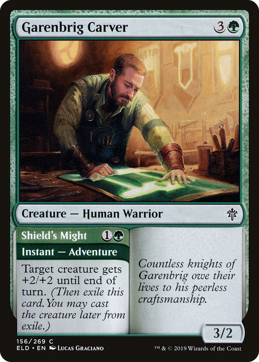 Garenbrig Carver // Shield's Might (ELD-156) (Foil)