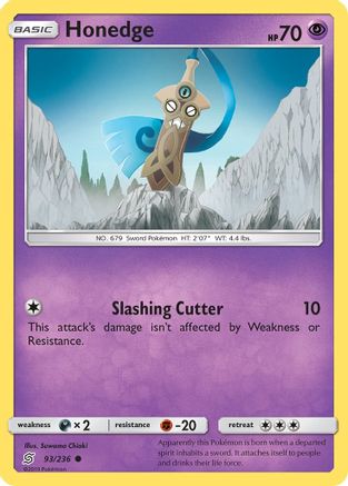 Honedge (93) (UNM-093) (Reverse Holofoil)