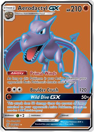Aerodactyl GX (Full Art) (UNM-) (Holofoil)