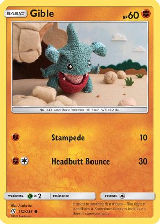 Gible (UNM-112) (Reverse Holofoil)
