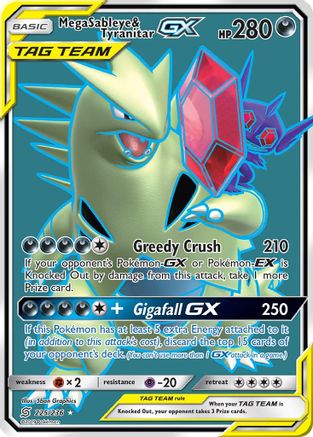 Mega Sableye & Tyranitar GX (Full Art) (UNM-) (Holofoil)