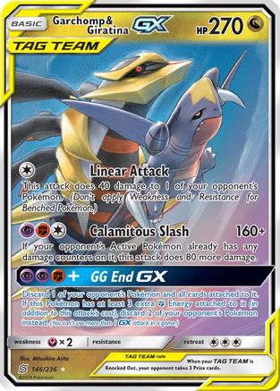 Garchomp & Giratina GX (UNM-146) (Holofoil)