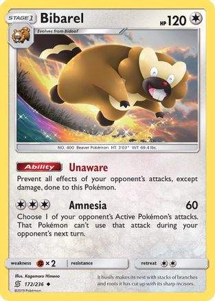 Bibarel (UNM-) (Reverse Holofoil)