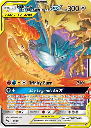 Moltres & Zapdos & Articuno GX (HIF-044) (Holofoil)