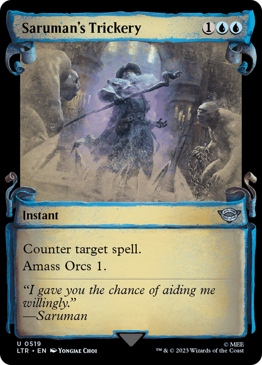 Saruman's Trickery (LTR-519) (Showcase) (Scroll) (Foil)